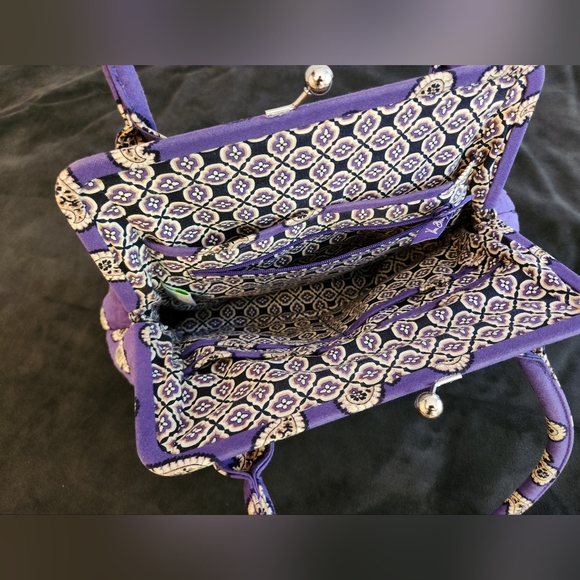 Vera Bradley Purple Paisley Purse - Picture 5 of 7